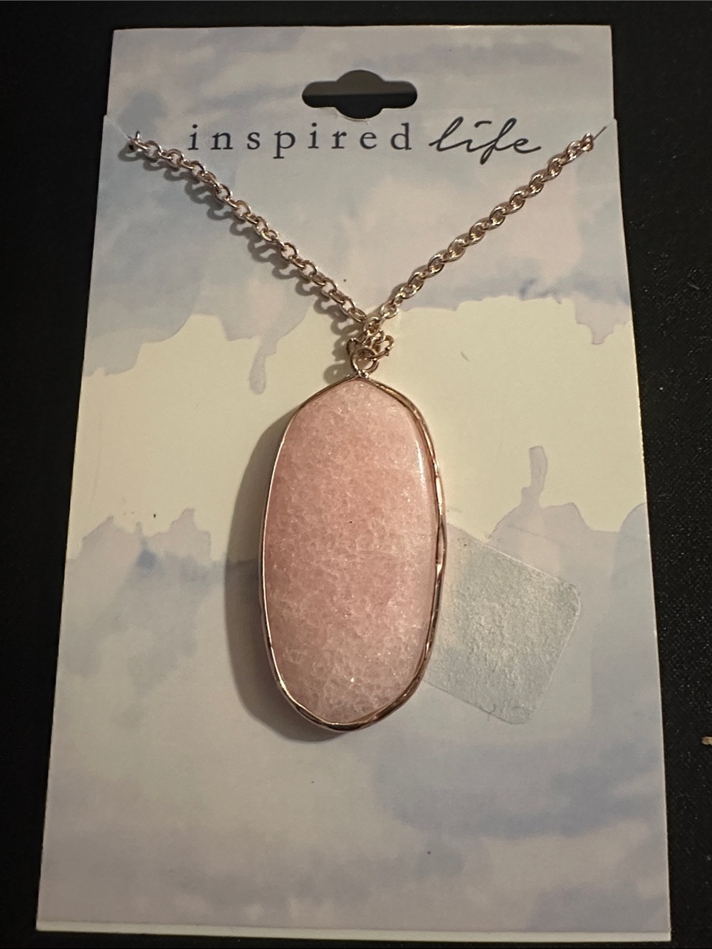Inspire Pink Stone Pendant Necklace
#34